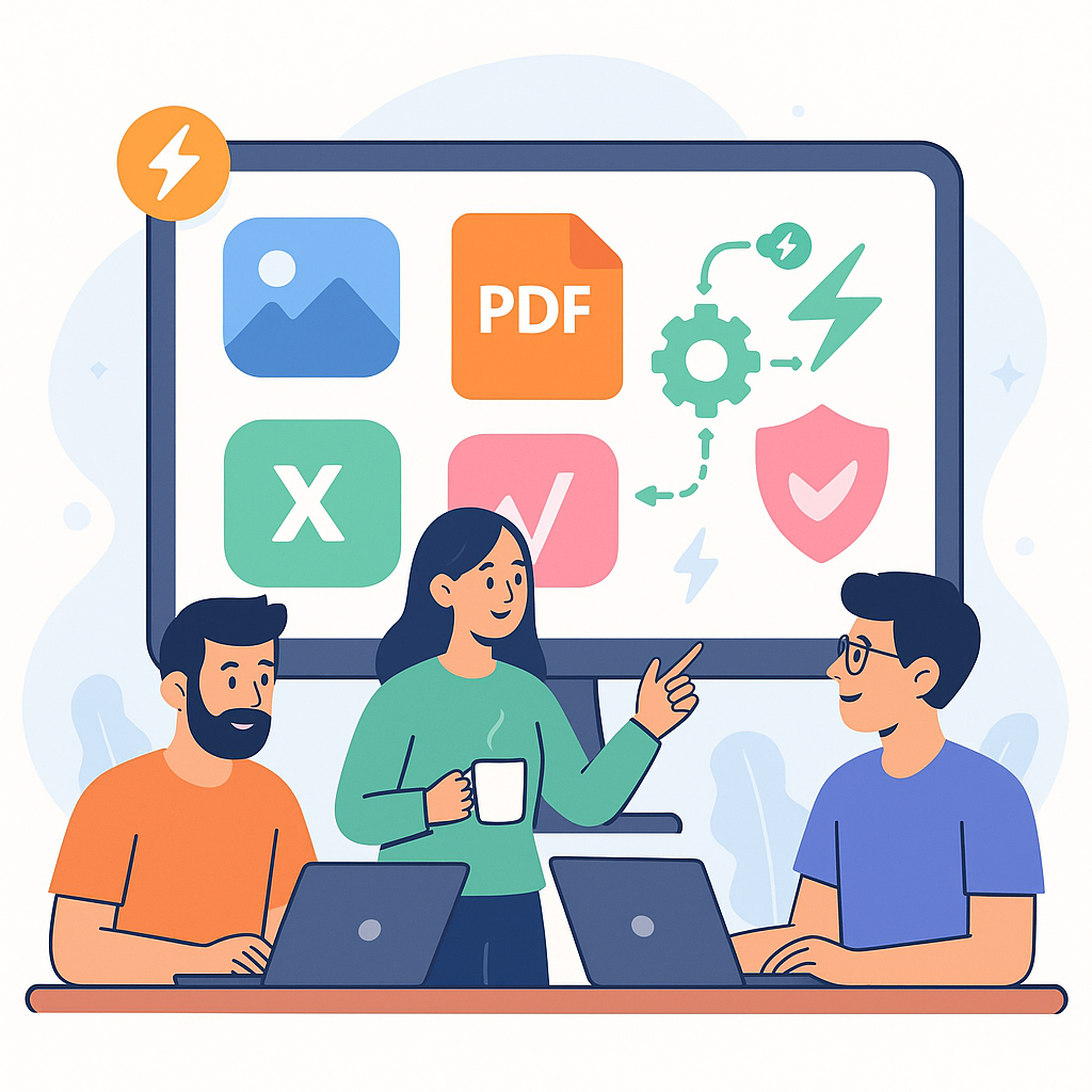 Zappy Tools team collaborating on file tools, automation and AI agents